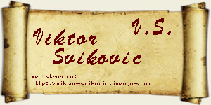 Viktor Šviković vizit kartica